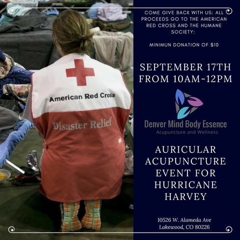 Auricular Acupuncture for Hurricane Harvey Event Flyer
