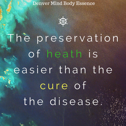 Picture that says The Preservation of Health is easier than the cure of the disease