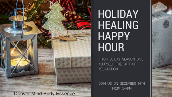 Holiday Healing Happy Hour Banner